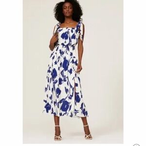 Jason Wu Collective Blue Floral Tie Strap Dress